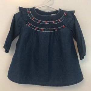 NWOT Baby GAP denim girls dress and diaper cover